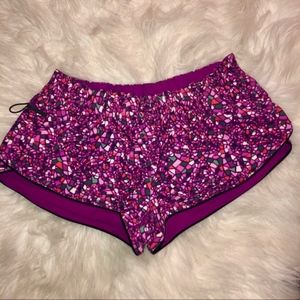 Purple Lululemon reversible shorts size 8